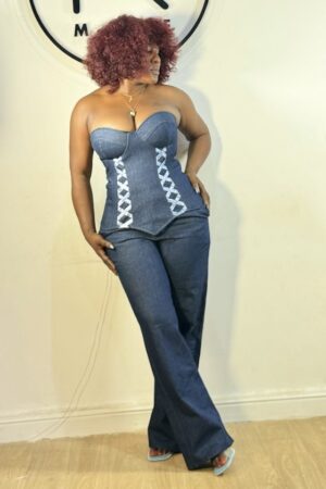 Denim two-piece