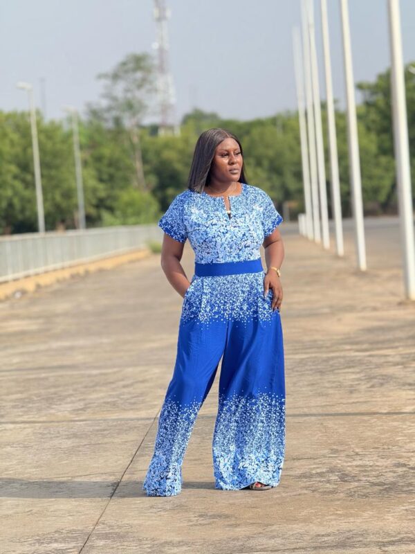 Blue Silky Jumpsuit
